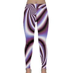 Fractal Background With Curves Created From Checkboard Classic Yoga Leggings