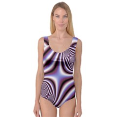 Fractal Background With Curves Created From Checkboard Princess Tank Leotard 