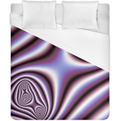 Fractal Background With Curves Created From Checkboard Duvet Cover (California King Size)