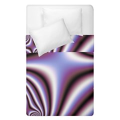 Fractal Background With Curves Created From Checkboard Duvet Cover Double Side (Single Size)