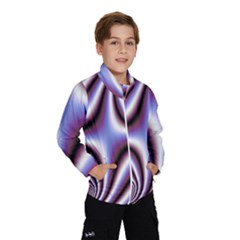 Fractal Background With Curves Created From Checkboard Wind Breaker (Kids)