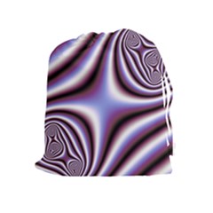 Fractal Background With Curves Created From Checkboard Drawstring Pouches (Extra Large)