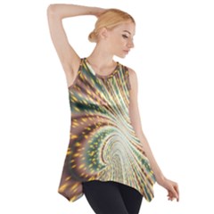 Vortex Glow Abstract Background Side Drop Tank Tunic by Simbadda
