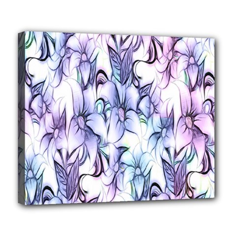 Floral Pattern Background Deluxe Canvas 24  X 20   by Simbadda