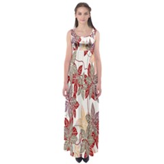 Floral Pattern Background Empire Waist Maxi Dress by Simbadda