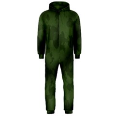 Vintage Camouflage Military Swatch Old Army Background Hooded Jumpsuit (men) 