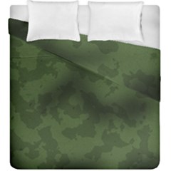 Vintage Camouflage Military Swatch Old Army Background Duvet Cover Double Side (king Size) by Simbadda