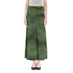 Vintage Camouflage Military Swatch Old Army Background Maxi Skirts by Simbadda