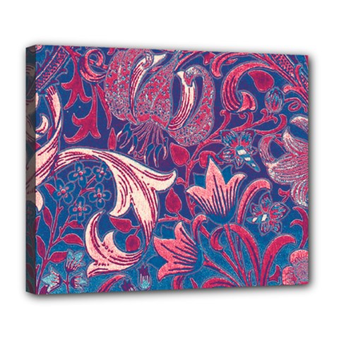 Floral Pattern Deluxe Canvas 24  X 20   by Valentinaart