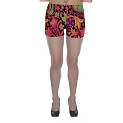 Floral Pattern Skinny Shorts by Valentinaart