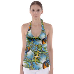 Random Fractal Background Image Babydoll Tankini Top by Simbadda