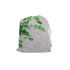 Plants Over Wall Drawstring Pouches (medium)  by dflcprints