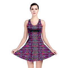 Raining Rain And Mermaid Shells Pop Art Reversible Skater Dress by pepitasart