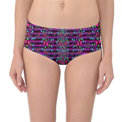 Raining Rain And Mermaid Shells Pop Art Mid-waist Bikini Bottoms by pepitasart