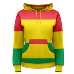 Rasta Colors Red Yellow Gld Green Stripes Pattern Ethiopia Women s Pullover Hoodie by yoursparklingshop