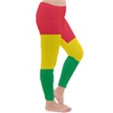 Rasta Colors Red Yellow Gld Green Stripes Pattern Ethiopia Classic Winter Leggings View3