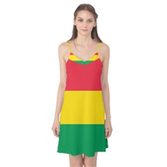 Rasta Colors Red Yellow Gld Green Stripes Pattern Ethiopia Camis Nightgown by yoursparklingshop