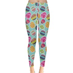 Colorful Easter Eggs Pattern Leggings