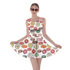 Colorful Donuts Pattern Skater Dress