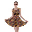 Brown African Ethnic Colorful Pattern Skater Dress View1