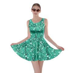 Mint Tree Pattern Japanese Cherry Blossom Skater Dress