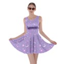 Lavender Fun Night Sky the Moon and Stars Skater Dress View1