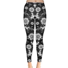 Black & White2 Floral Leggings 