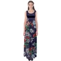 Navy2 Floral Empire Waist Maxi Dress View1