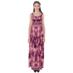 Magenta Tie Dye Empire Waist Maxi Dress