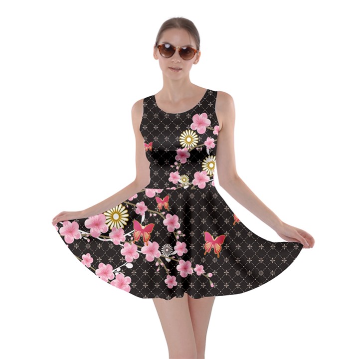 Dark Blossom Skater Dress