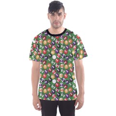 Colorful Set Of Color Billiards Balls Pattern Men s Sport Mesh Tee