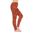 Orange Miscellaneous Rich Orange Fall Leaves Pattern Leggings View4