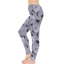 Light Gray Roses Floral Leggings View3