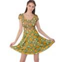 Green Chicken Flat Pattern Cap Sleeve Dress View1