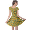 Green Chicken Flat Pattern Cap Sleeve Dress View2