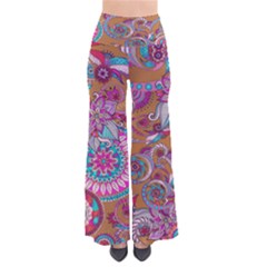 Brownpaisley Chic Palazzo Pants