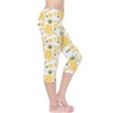 Yellow Pineapple Pattern Capri Leggings View4