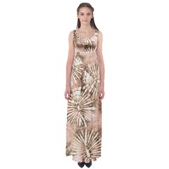 Beige Tie Dye 2 Empire Waist Maxi Dress