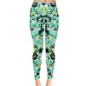 Light Green Floral Leggings  View1