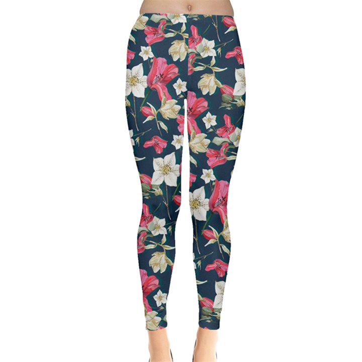 Navy Tulip Leggings 