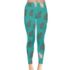 Turquoise Cat Leggings 