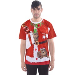 Faux Christmas Santa Men s Sport Mesh Tee