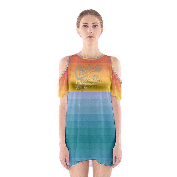 Rainbow Hawaii Women s Cutout Shoulder Dress