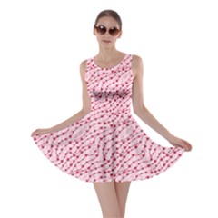 Pink Cute Pink Valentine Day Pattern Cute Hearts Skater Dress by CoolDesigns