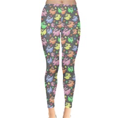 Watercolor Rabbits Leggings  by CoolDesigns