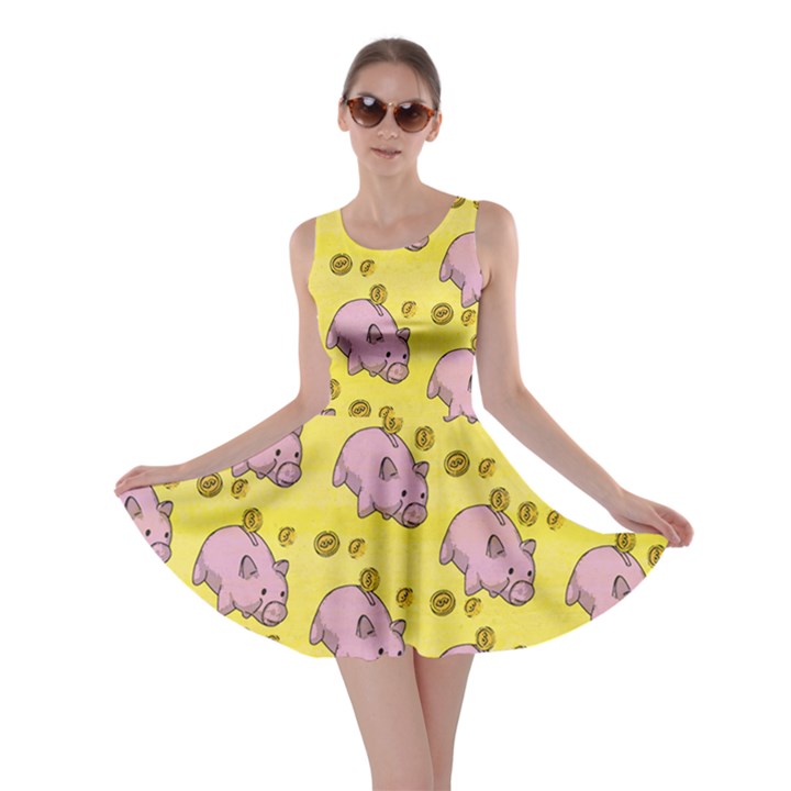 Frizzle Money Pig Skater Dress