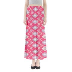 Hot Pink Aztec Maxi Skirt