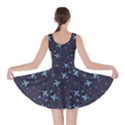 Blue Airplanes in the Night Sky Pattern Skater Dress View2