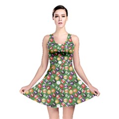 Colorful Set Of Color Billiards Balls Pattern Reversible Skater Dress by CoolDesigns