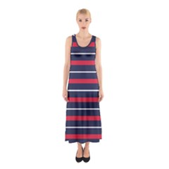 Nautical Stripes Sleeveless Maxi Dress by CoolDesigns